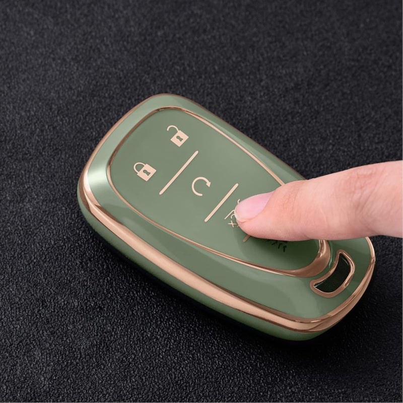 ELOHEI for Chevy Key Fob Cover Case Shell Cover TPU Protector Holder for Chevrolet 2020 2019 2018 2017 2016 Chevy Malibu Camaro Cruze Traverse Spark Equinox Sonic Volt Bolt(Fits 5 Buttons) - Image 2